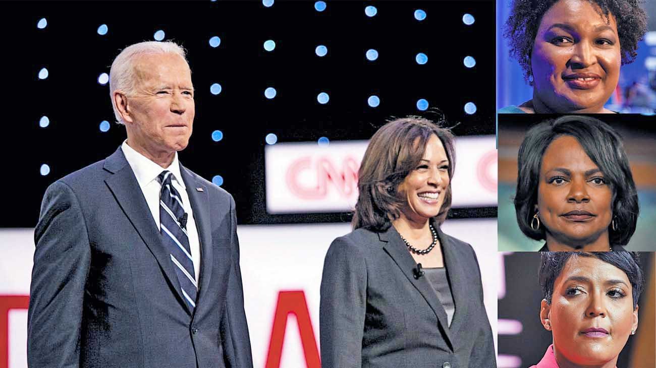 Al frente. La senadora Harris tiene muy buena relación con el candidato y experiencia en Washington. Otras. Abrams, ex candidata en Georgia; Demings, diputada por Florida y Lance, alcaldesa de Atlanta.