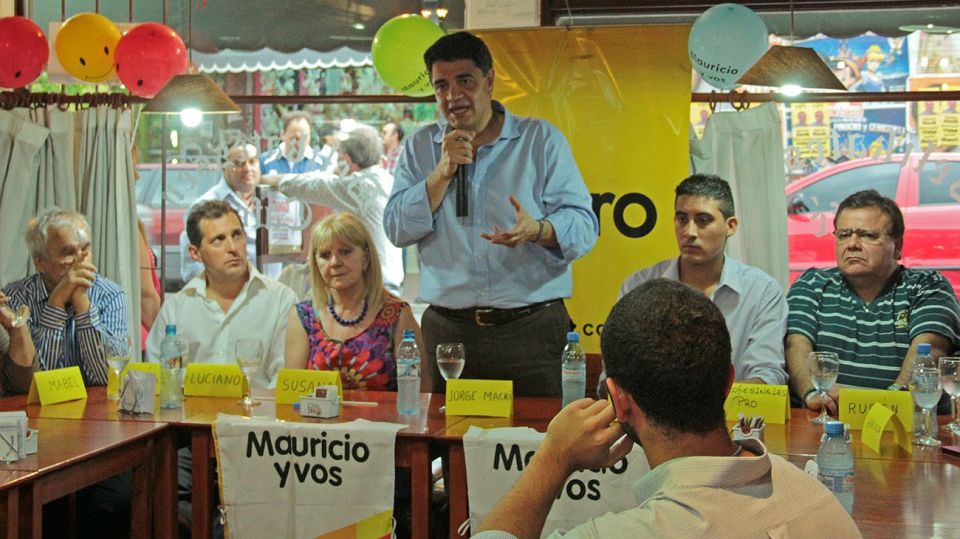Susana Martinengo, en un acto del PRO junto a Jorge Macri.