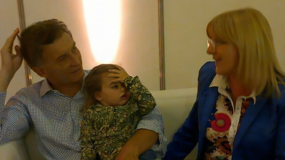 Susana Martinengo, en una foto con Macri y Antonia.