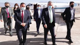 Alberto la semana pasada al llegar a La Rioja.