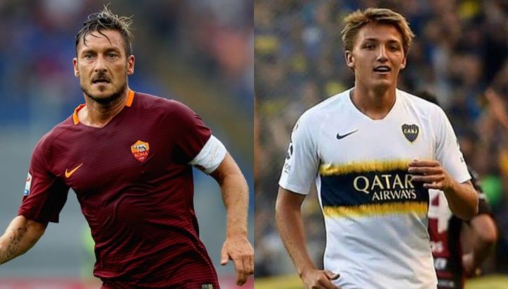 Francesco Totti y Mateo Retegui