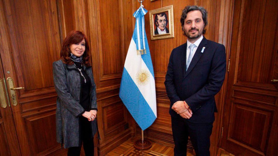 Santiago Cafiero con Cristina 20200618