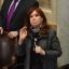 Cristina ayer durante la presentación de Cafiero en el Senado.