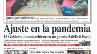 La tapa del sábado 20 de junio del Diario Perfil.