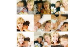 Ines Estevez con sus hijas