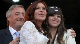 Florencia con Cristina y Néstor Kirchner