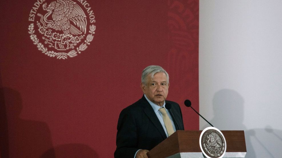 President Lopez Obrador Visits Santa Lucia Airport 