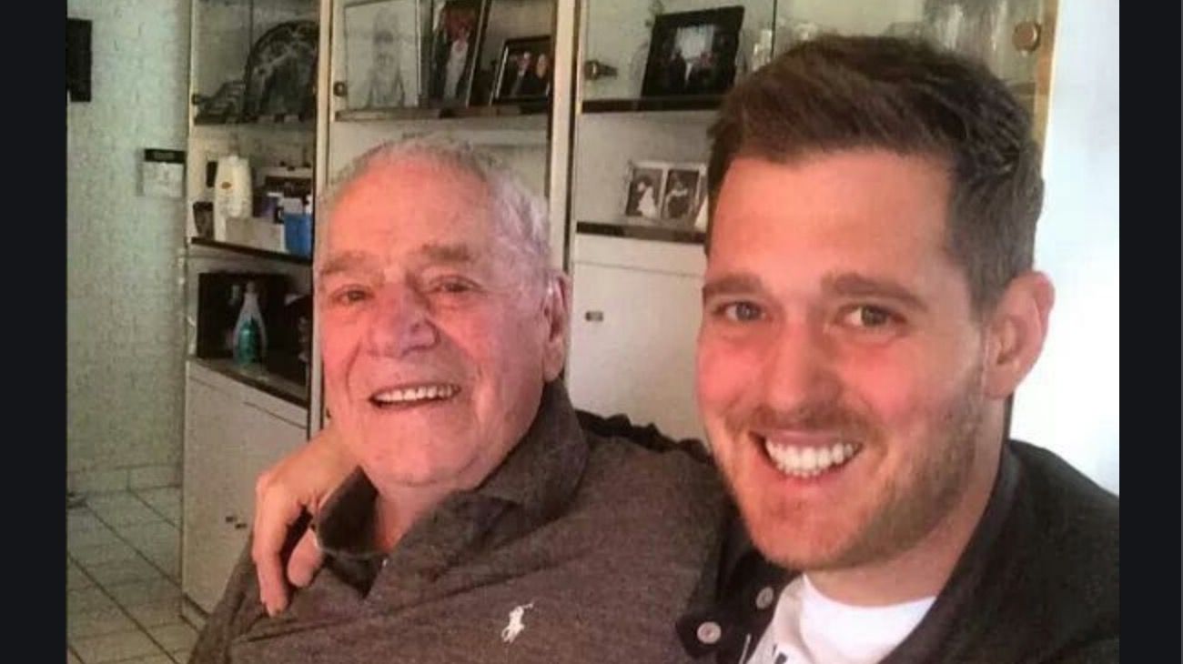 Michael Buble y su abuelo Demetrio Santanga, que murió en diciembre de 2018.