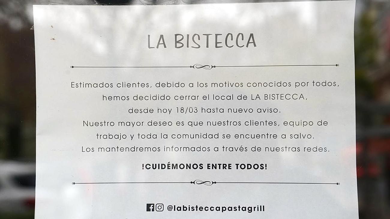 Restos cerrados en Puerto Madero.