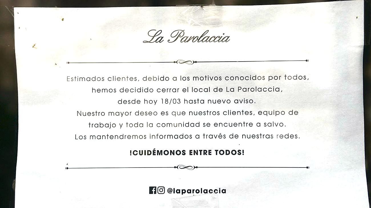 Restos cerrados en Puerto Madero.