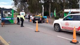 La pareja intentó ingresar a Pinamar