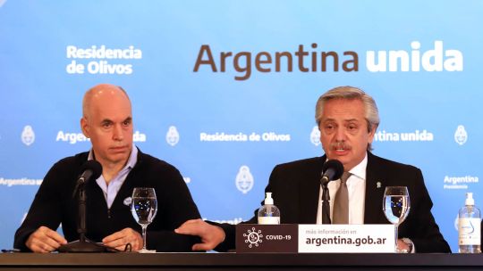 Horacio Rodríguez Larreta tiene mejor imagen que Alberto Fernández según una encuesta de Atlas.
