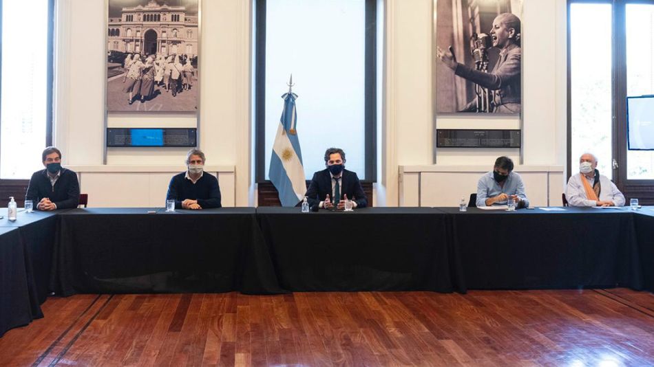 La reunión de Cafiero con funcionarios porteños y bonaerenses.