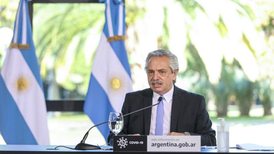 Alberto Fernández, durante el anuncio de la nueva cuarentena en AMBA.