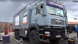 Este enorme camper 6x6 tiene un motor que genera más de 500 CV y 2.000 Nm de par.