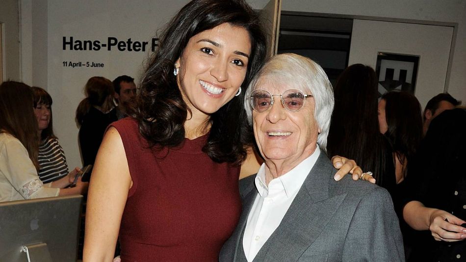 Bernie Ecclestone junto a Fabiana Flosi.