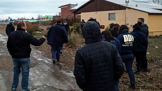 Operativo en El Calafate tras el asesinato de Gutiérrez (Télam)