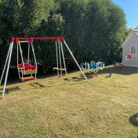 Matilda Salazar en su parque de juegos