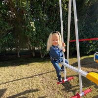 Matilda Salazar en su parque de juegos