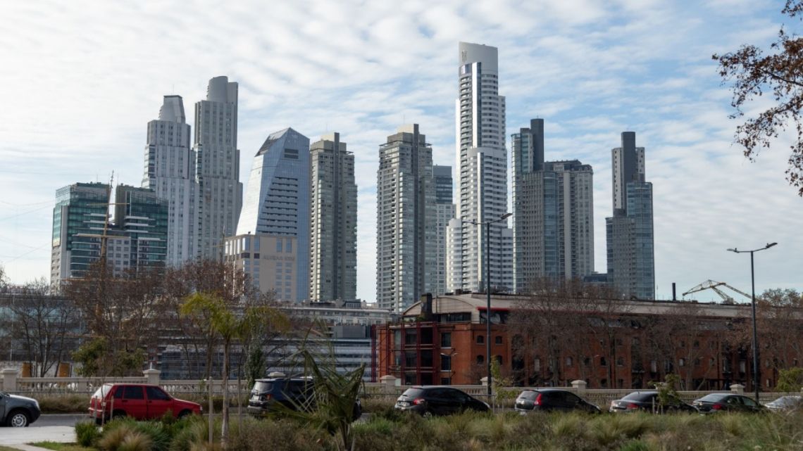 Buildings stand in the Puerto Madero neighbourhood of Buenos Aires.