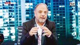 Baby Etchecopar en la televisión.