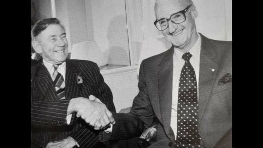 Jeremy Moore y Martín Balza