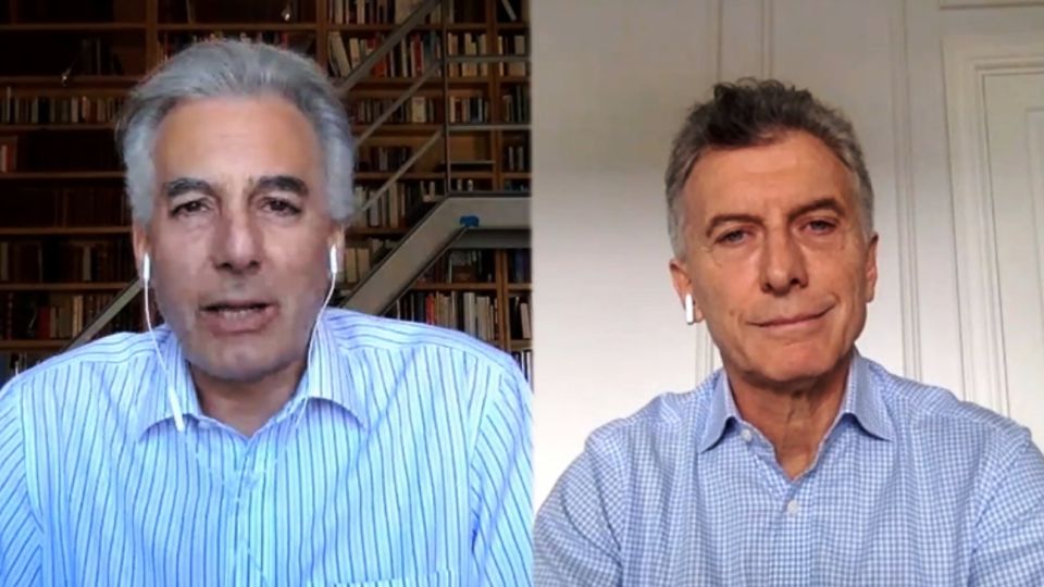 Macri entrevistado por Álvaro Vargas Llosa.
