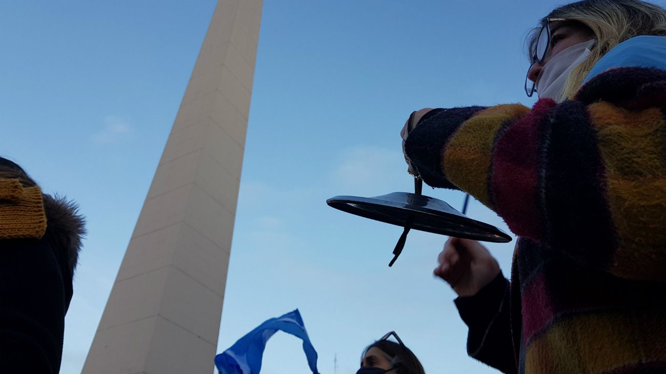 Archivo. Cacerolazo y protestas contra el gobierno de Alberto Fernández.