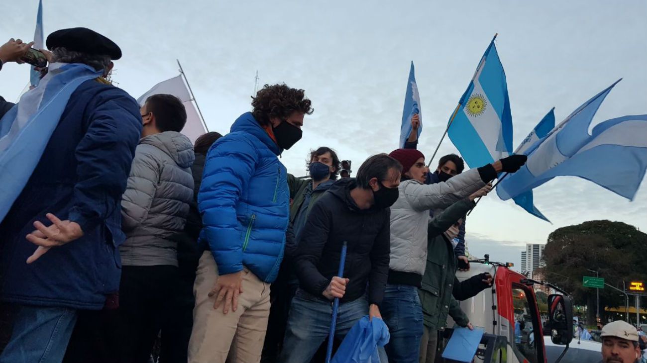 9 de Julio de 2020: Obelisco y Plaza de Mayo fueron escenarios de la protesta contra el gobierno de Alberto Fernández.