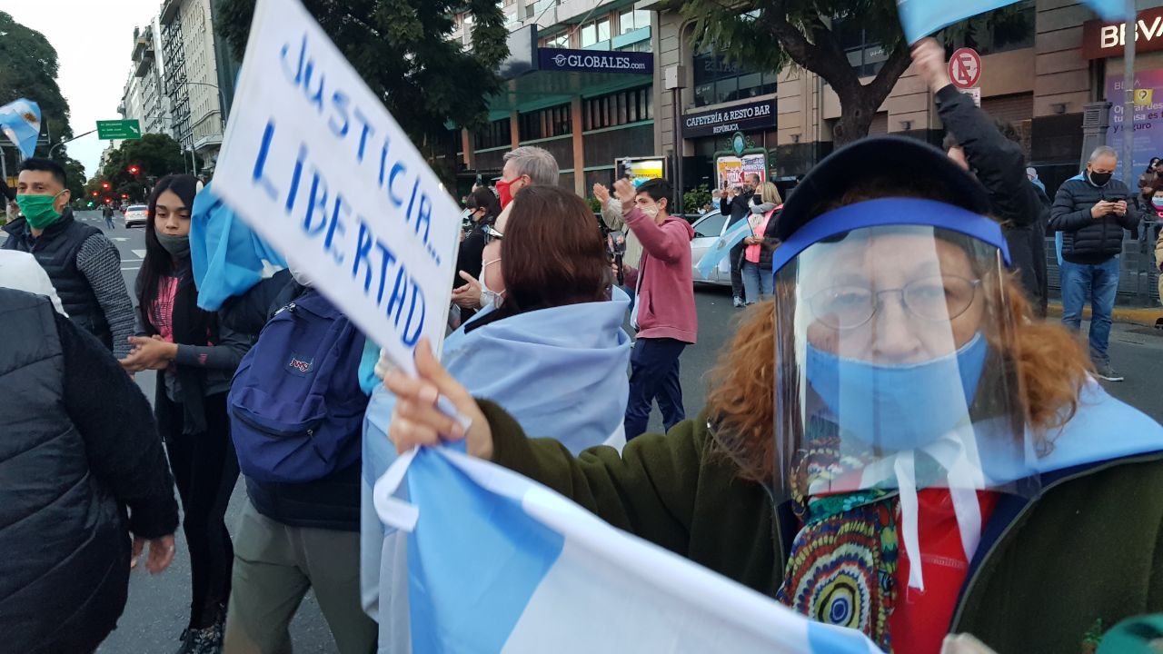 9 de Julio de 2020: Obelisco y Plaza de Mayo fueron escenarios de la protesta contra el gobierno de Alberto Fernández.