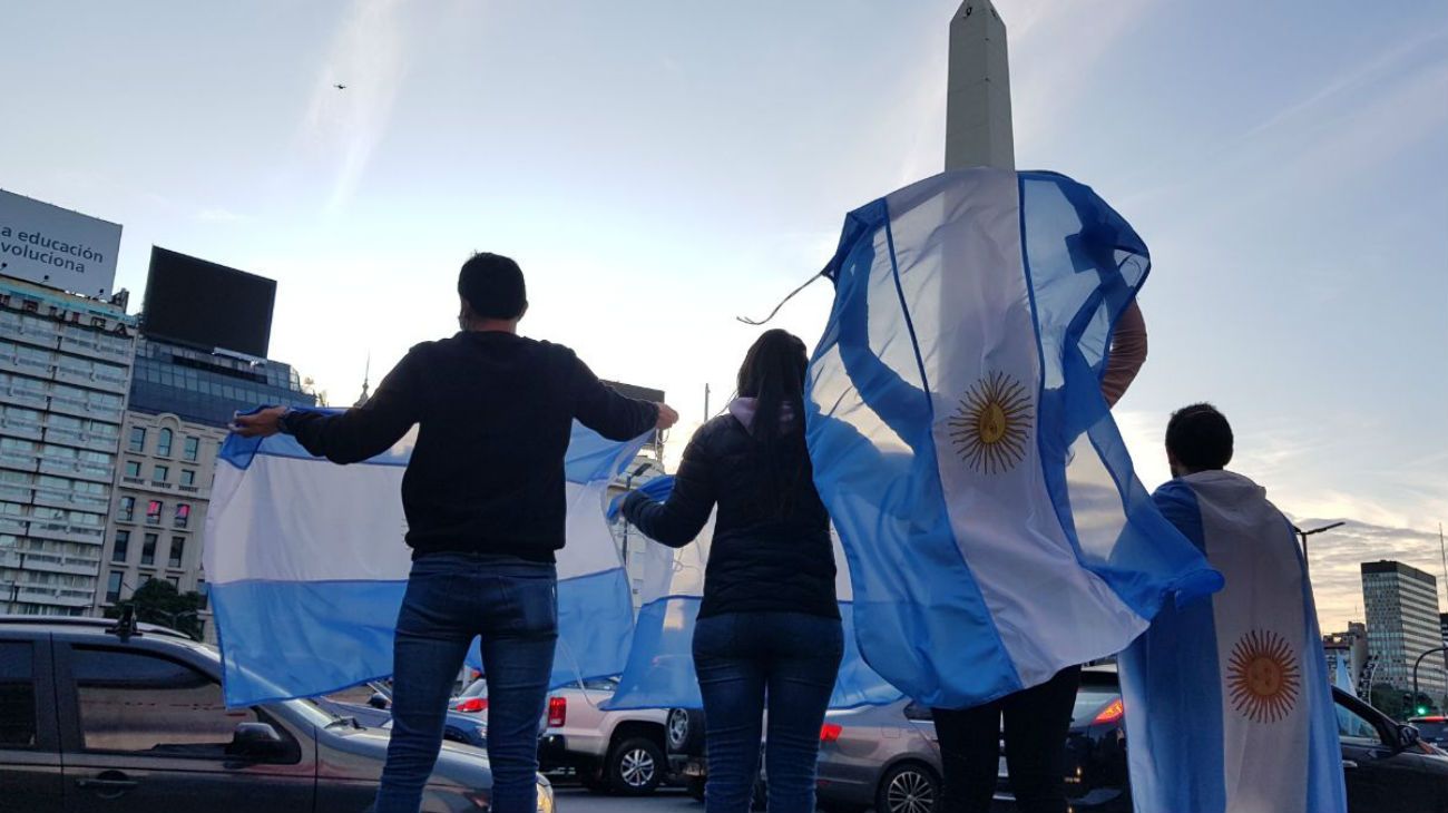 9 de Julio de 2020: Obelisco y Plaza de Mayo fueron escenarios de la protesta contra el gobierno de Alberto Fernández.