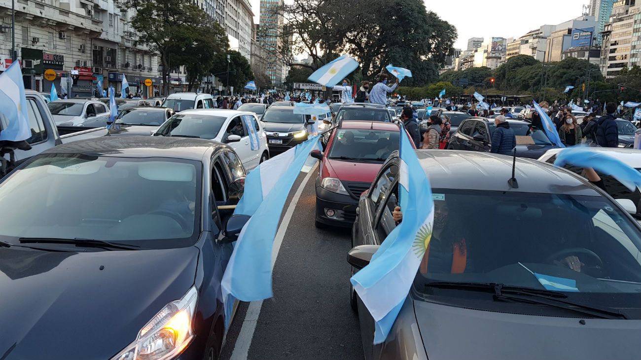 Archivo: el Obelisco y Plaza de Mayo ya fueron escenarios de protesta contra el gobierno de Alberto Fernández.