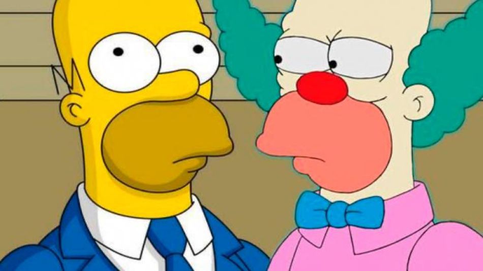Homero y Krusty "el payaso"
