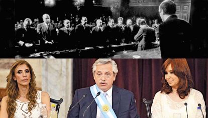 Historia. El Nunca Más significó un paso adelante para entender los ciclos represivos de nuestra historia. El Presidente comenzó su gestión hablando de Raúl Alfonsín y llamando a los consensos de toda la sociedad.