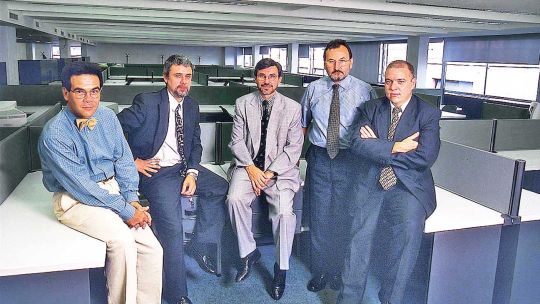 Redacción. En el primer Diario PERFIL: Pliner, Temes, Martolio, Lunghi y Jorge Fernández Díaz.