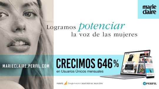 Marie Claire creció en un año 646% en usuarios únicos
