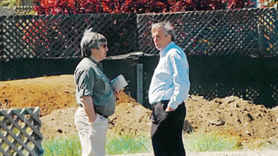 Lázaro Báez con Néstor Kirchner
