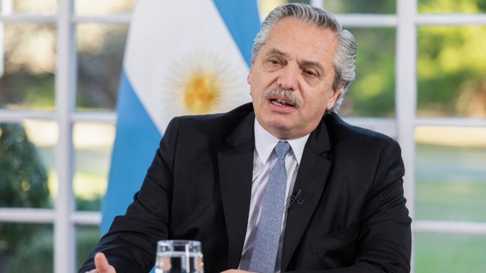 Alberto Fernández en la residencia presidencial de Olivos
