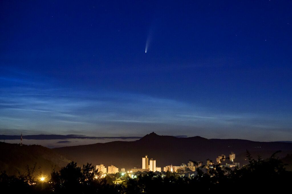 En su paso por Salgotarjan (al norte de Hungría), el cometa Neowise, o por su nombre técnico C/2020 F3. 