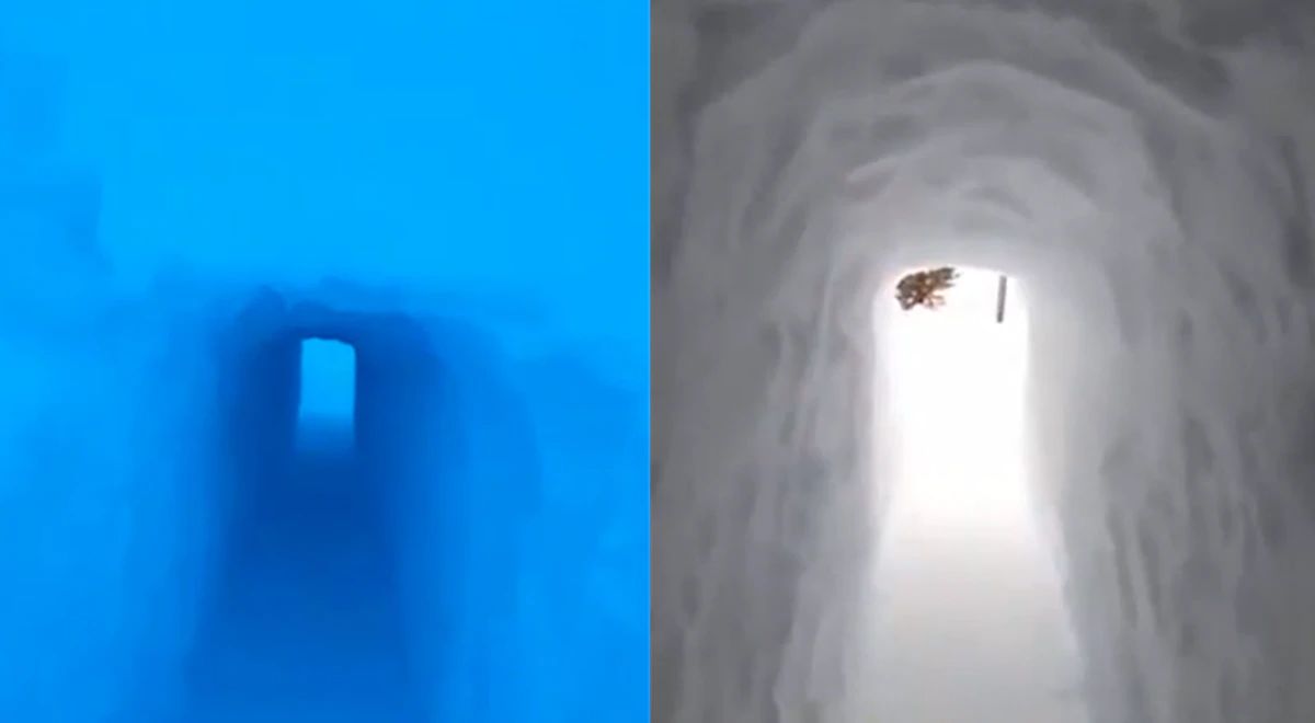 construyó un túnel de 10 metros bajo la nieve para poder salir de su casa