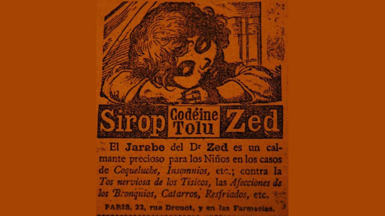 1888. Este doctor francés prometía calmar a los niños con codeína.