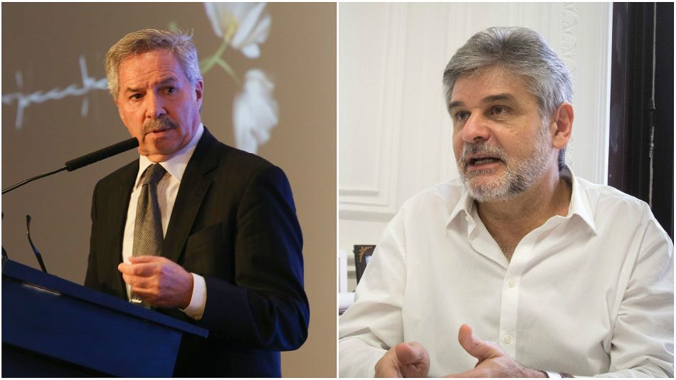 El canciller Felipe Solá y el secretario de Malvinas, Daniel Filmus.