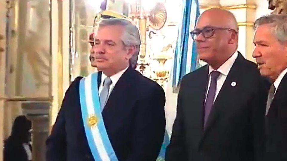 El presidente Alberto Fernández recibió a Jorge Rodríguez, el ministro venezolano de Comunicación e Información de Nicolás Maduro.