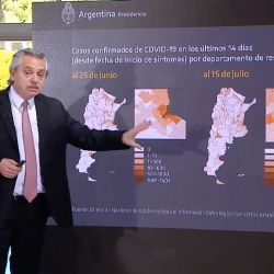 Alberto Fernández con datos de coronavirus | Foto:cedoc