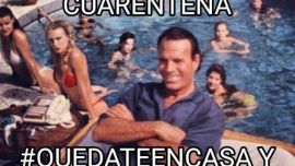 Julio Iglesias meme cuarentena