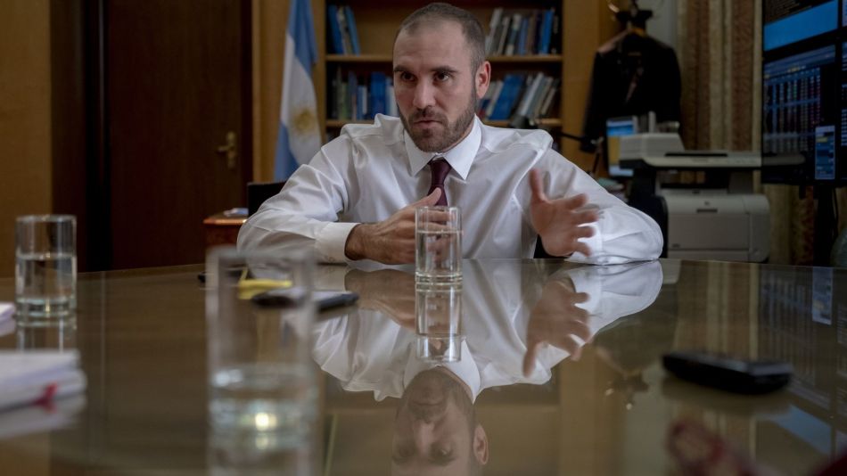Ministro de Economía Martín Guzman, durante una entrevista con Bloomberg.