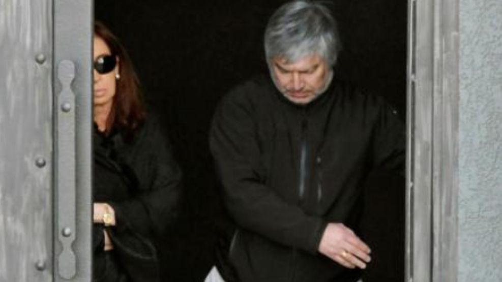 Cristina Fernández y Lázaro Báez. 
