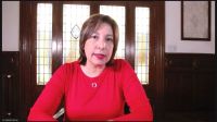 Arabela Carreras, gobernadora de Río Negro, en la entrevista con Jorge Fontevecchia.