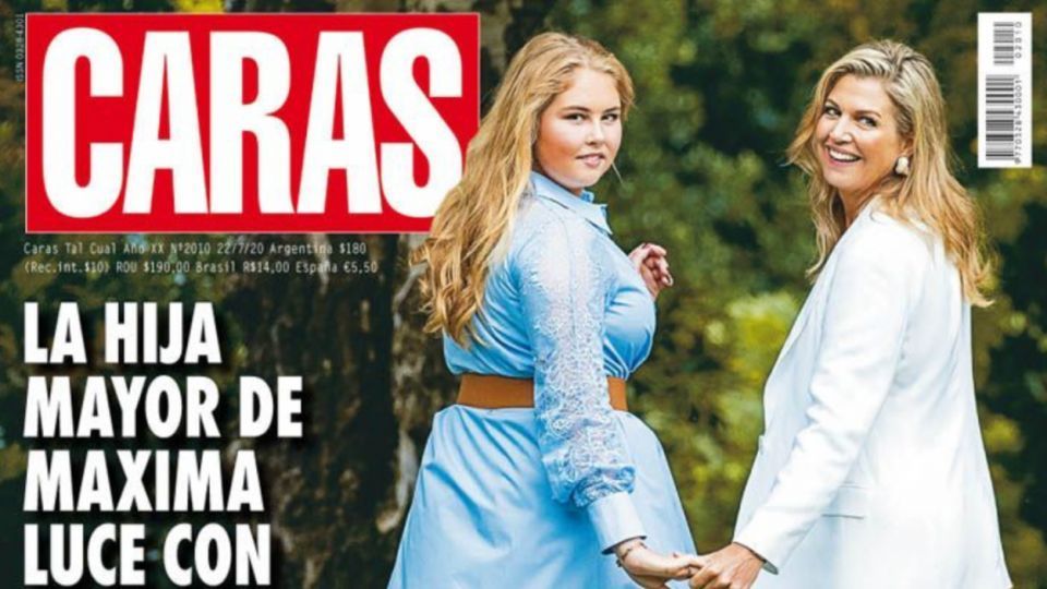 La tapa de CARAS sobre la princesa Amalia