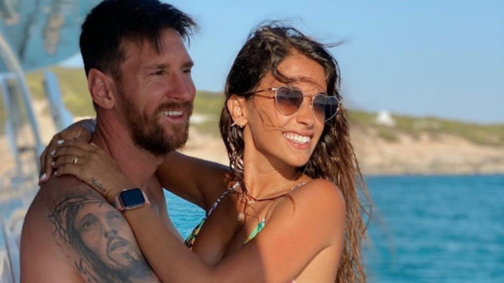 Messi y Antonela en Ibiza 2020